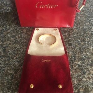 18K Yellow Gold LOVE Cuff Bracelet 16